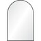 Signature Home Collection 36" Clear Powder Coated Finished Framed Arched Wall Mirror